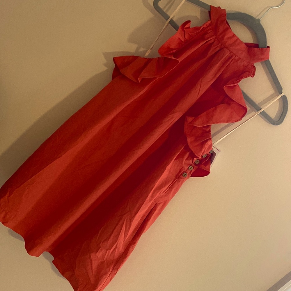 Free People Orange Halter Dress with pockets! NWT